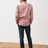 carpasus sustainable organic linen shirt verzasca uni rust. Nachhaltiges Carpasus Hemd Verzasca Uni Rost aus Bio Leinen 